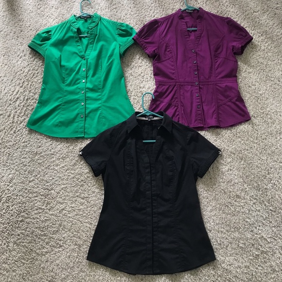 Lot 3 Women’s Express Button Down Dress Shirts XS - Picture 1 of 5